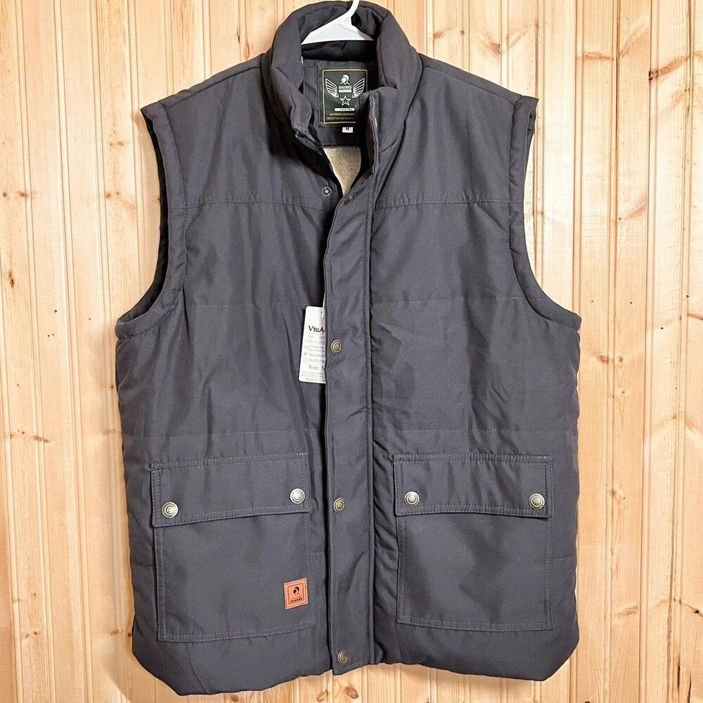 Cool Choice Authentic Outdoor Leisure Collection Fleece Sherpa Lined Vest Sz M